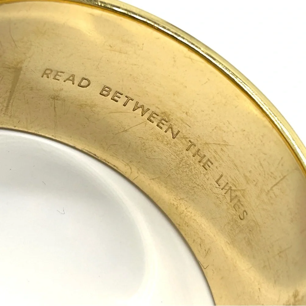 Kate Spade Red White Navy “Read Between the Lines” Bangle Bracelet - Picture 4 of 5